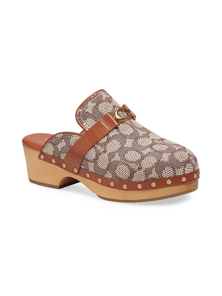 商品Coach|Finlay Monogram Jacquard Clogs,价格¥726,第2张图片详细描述