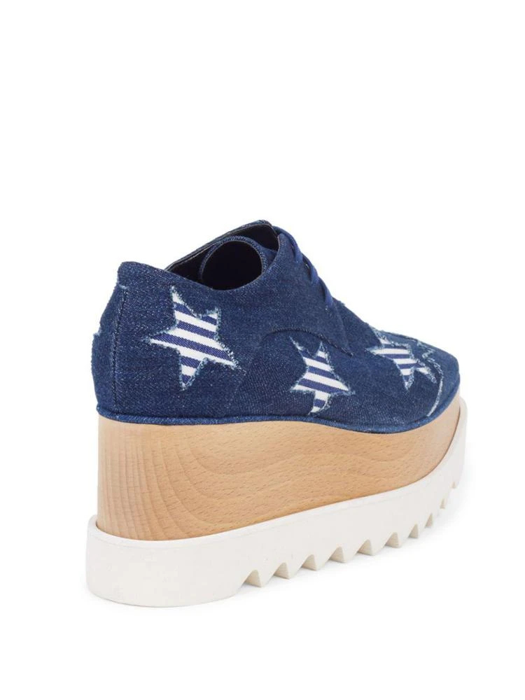 商品Stella McCartney|Elyse Denim Stripe Star Platform Oxfords,价格¥2878,第2张图片详细描述