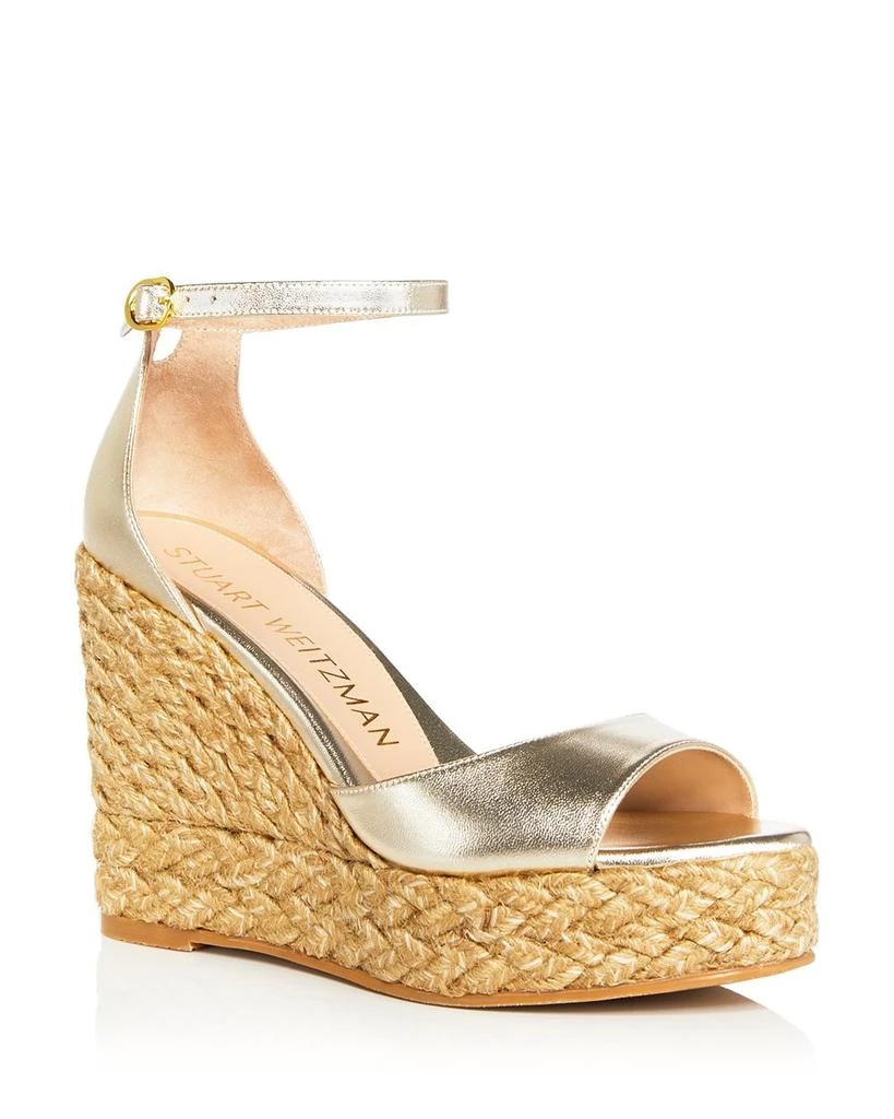 商品Stuart Weitzman|Women's Nudistcurve Espadrille Platform Wedge Sandals,价格¥2932,第1张图片