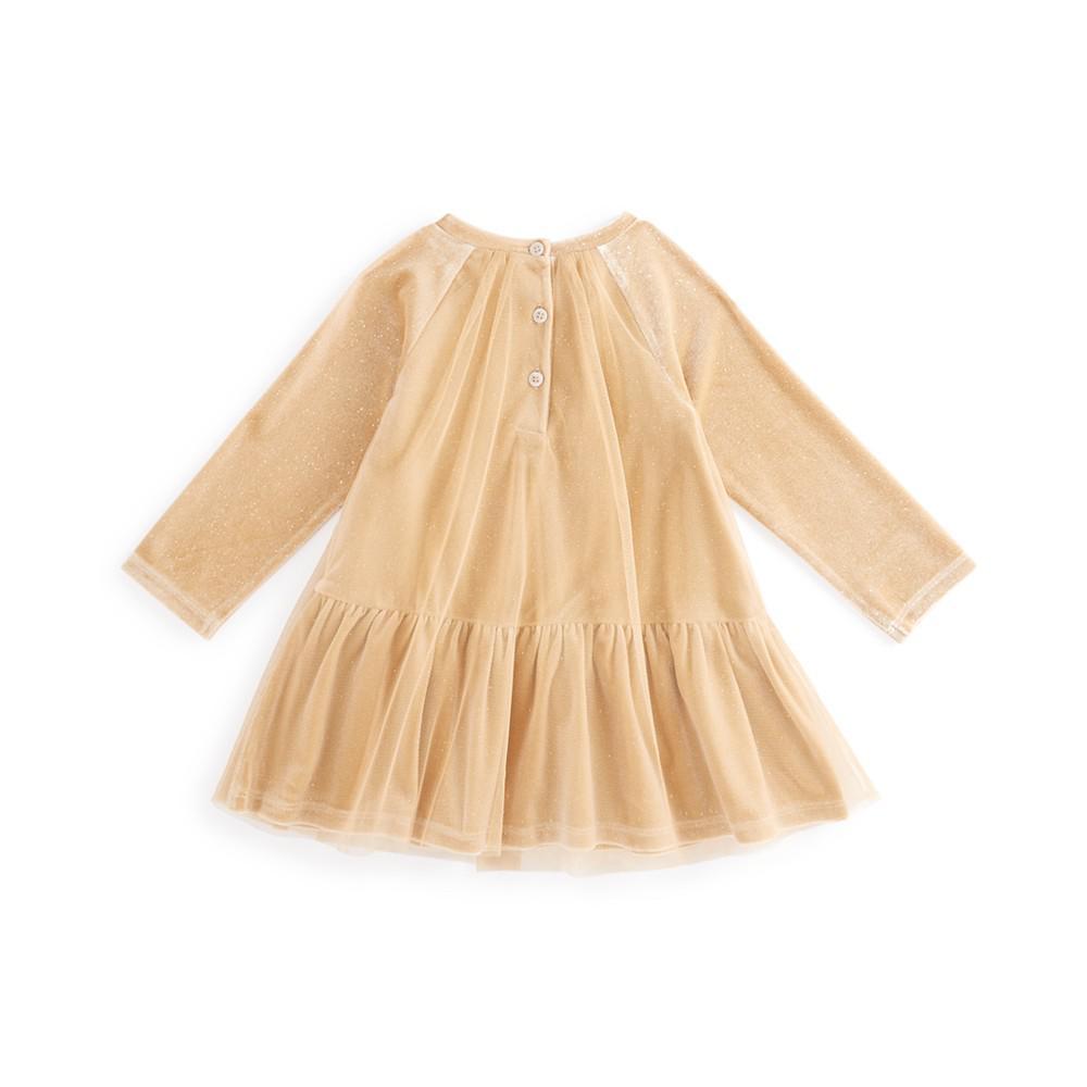 商品First Impressions|Baby Girls Velour & Tulle Dress, Created for Macy's,价格¥84,第4张图片详细描述