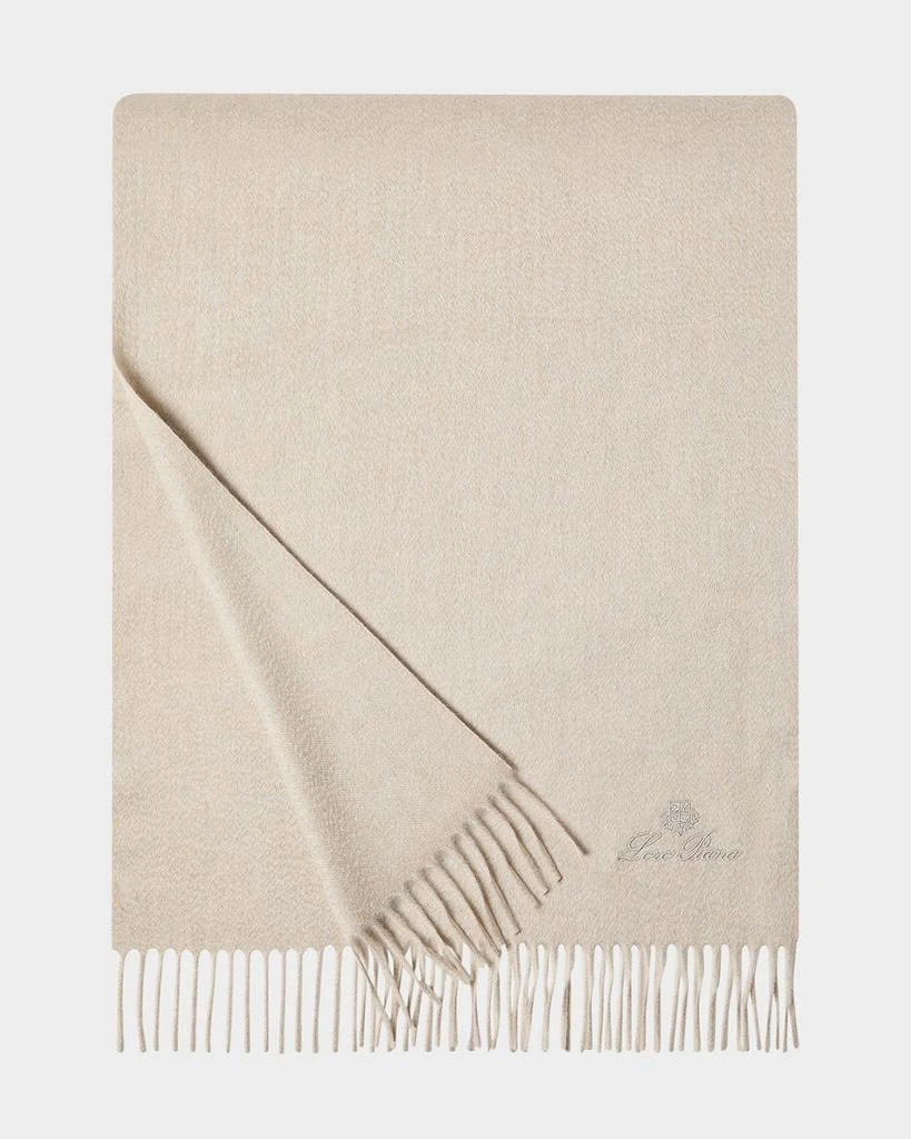 商品Loro Piana|Embroidered Logo Cashmere Scarf,价格¥6589,第1张图片