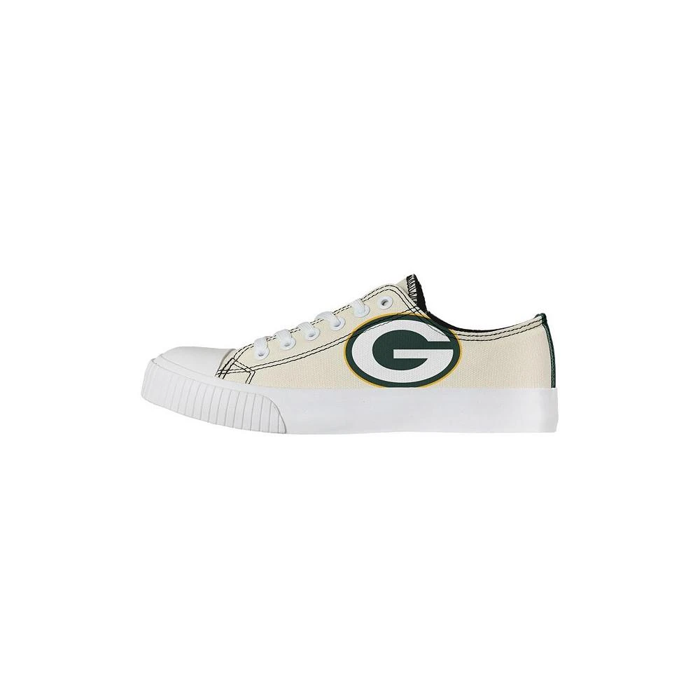 商品FOCO|Women's Cream Green Bay Packers Low Top Canvas Shoes,价格¥445,第1张图片