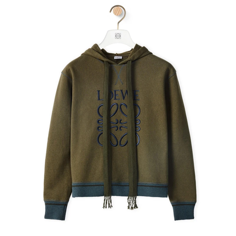 商品Loewe|LOEWE 女士军绿色连帽卫衣 S359341XAQ-4120,价格¥3858,第1张图片