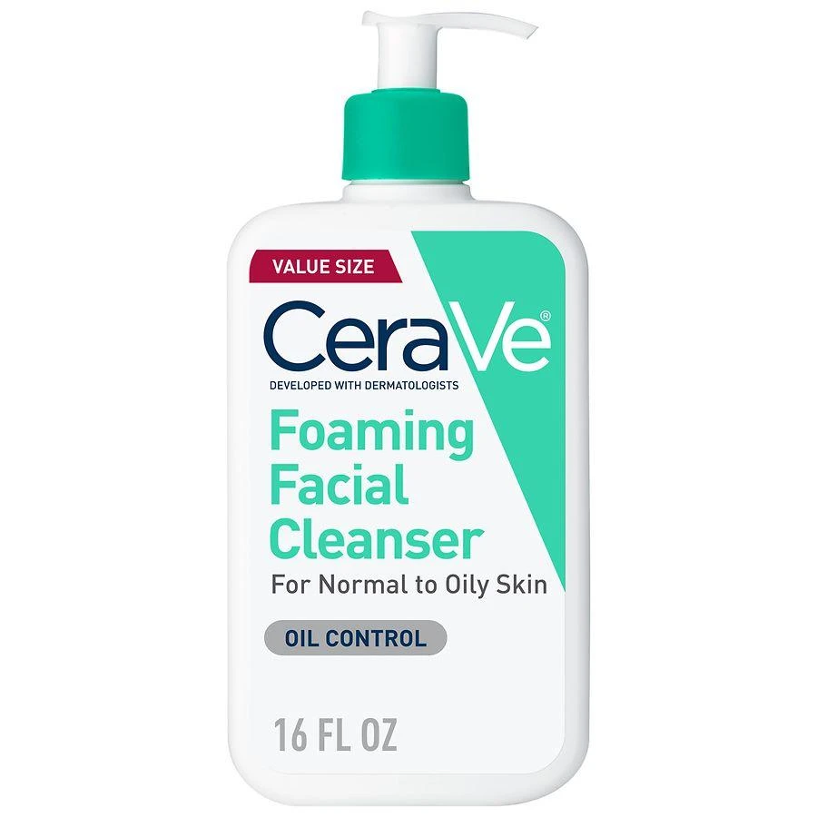 商品CeraVe|Fragrance-Free Face Cleanser, Foaming Face Wash with Hyaluronic Acid,价格¥168,第1张图片