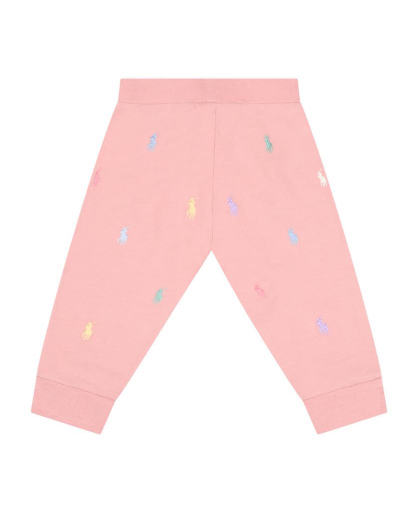 商品Ralph Lauren|Pink Tracksuit For Baby Kids With Pony Logo,价格¥992,第7张图片详细描述