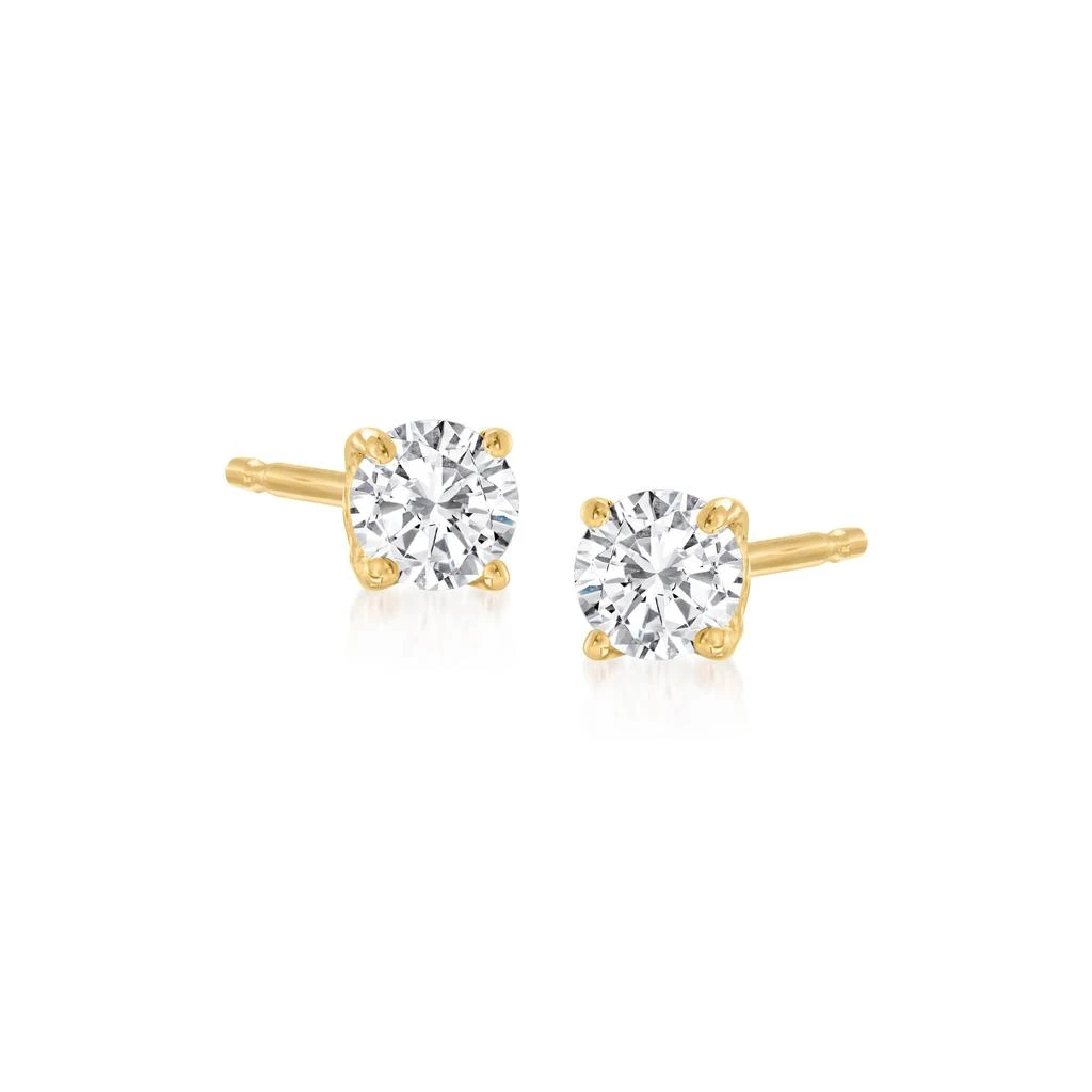 商品Ross-Simons|Ross-Simons Diamond Stud Earrings in 14kt Yellow Gold,价格¥2229,第1张图片