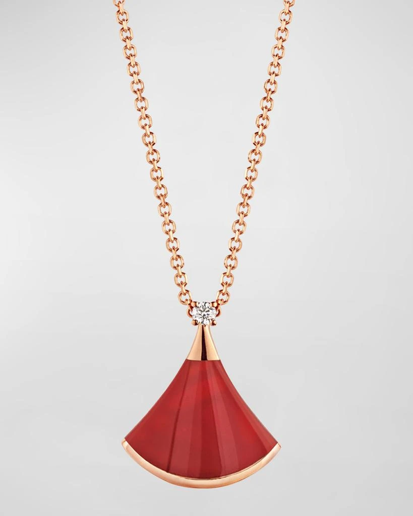 商品BVLGARI|Divas' Dream Carnelian Pendant Necklace in 18k Rose Gold,价格¥17888,第1张图片