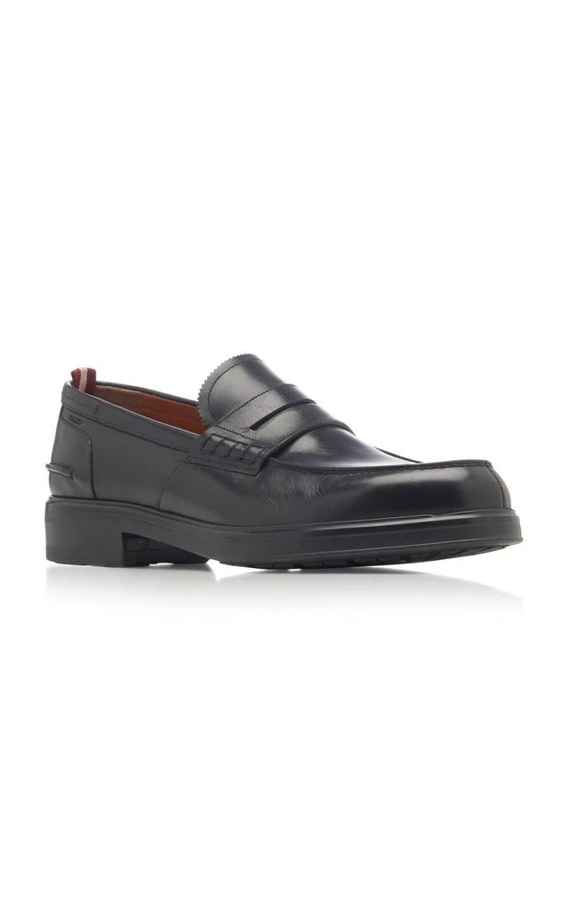 商品Bally|NEW Bally Mody Mens Black Brushed Bull Leather Loafers,价格¥1474,第1张图片