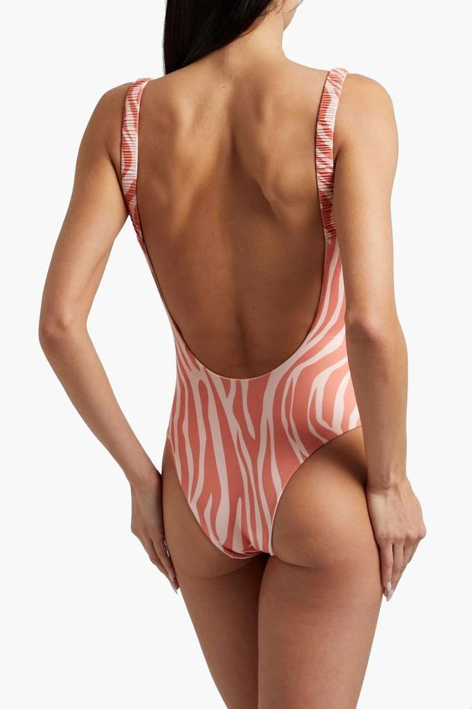 商品MANEBÍ|Open-back zebra-print swimsuit,价格¥247,第3张图片详细描述