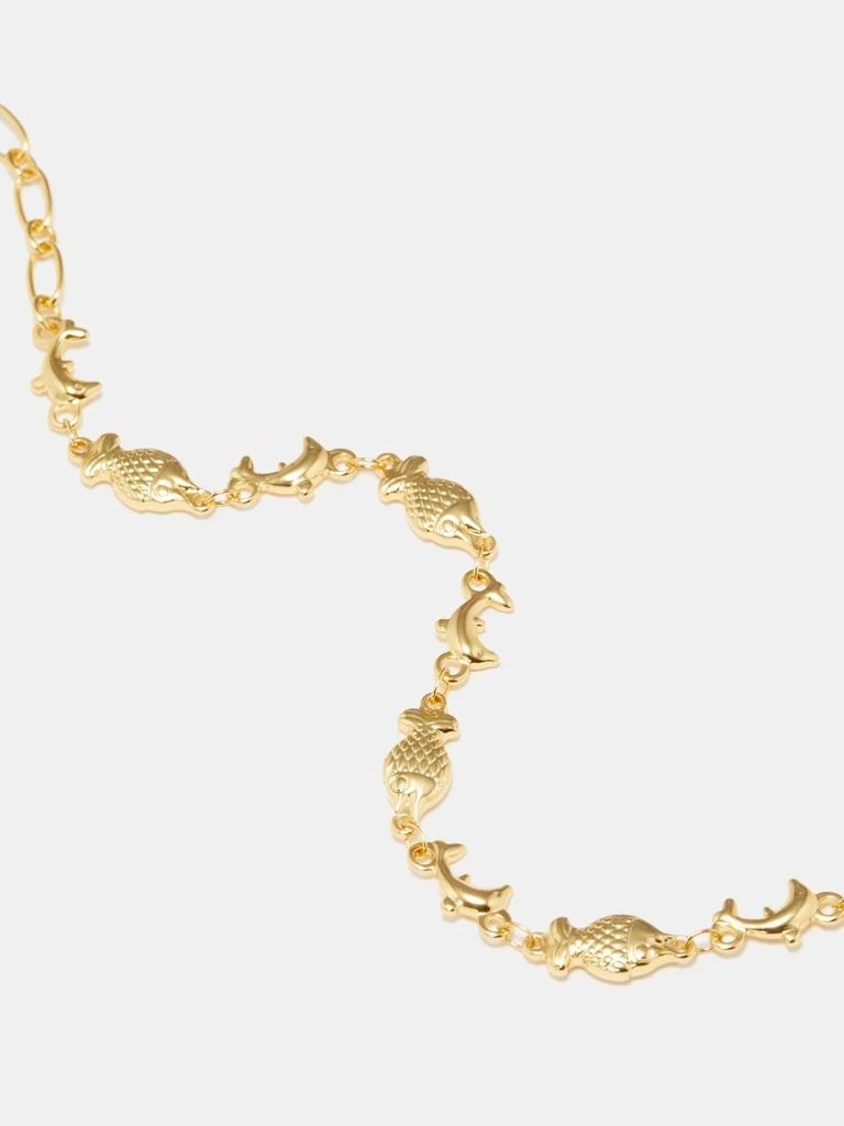 商品Anni Lu|Summerstuff 18kt gold-plated anklet,价格¥585,第3张图片详细描述