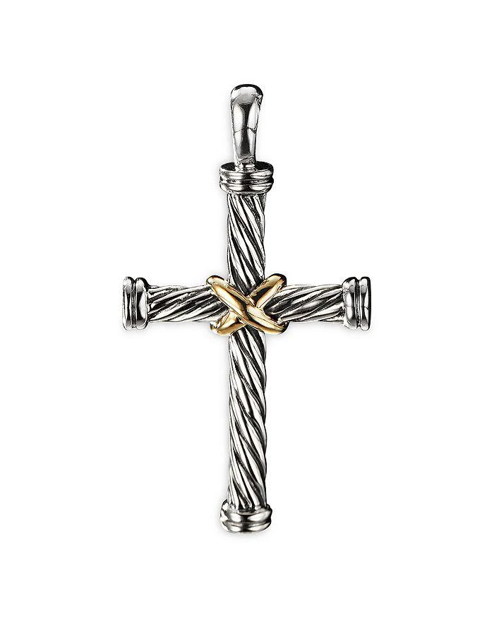 商品David Yurman|Cable Cross with 18K Gold,价格¥2430,第1张图片