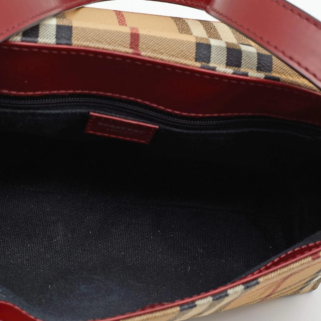 Burberry Beige/Rust Red Haymarket Check PVC And Leather Shoulder Bag 商品