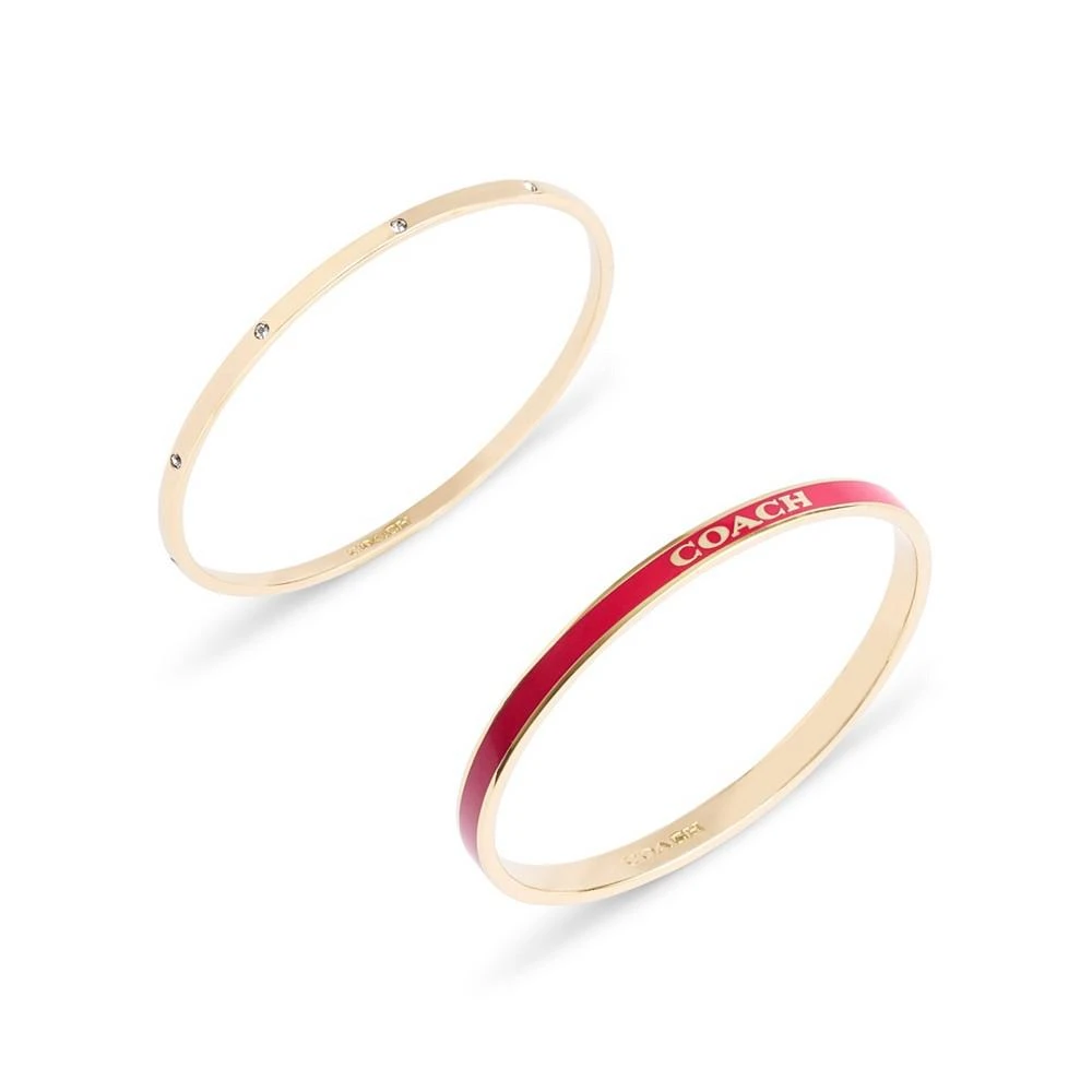 商品Coach|Faux Stone Signature Duo Bangle Boxed Set,价格¥711,第3张图片详细描述