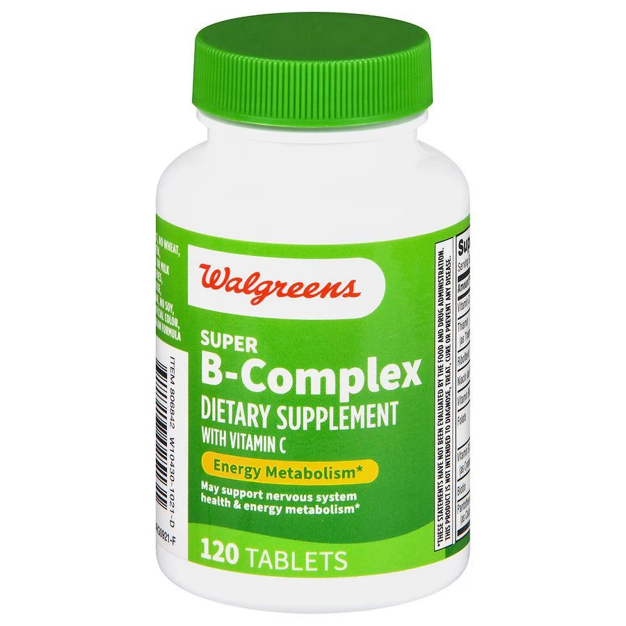 商品Walgreens|Super B-Complex with Vitamin C Tablets,价格¥82,第1张图片