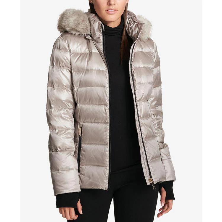 商品DKNY|Faux-Fur-Trimmed Down Puffer Coat,价格¥1047,第4张图片详细描述