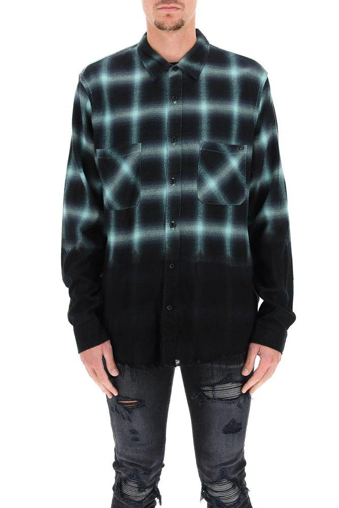 商品AMIRI|Amiri Check Pattern Frayed Hem Shirt,价格¥3655,第1张图片