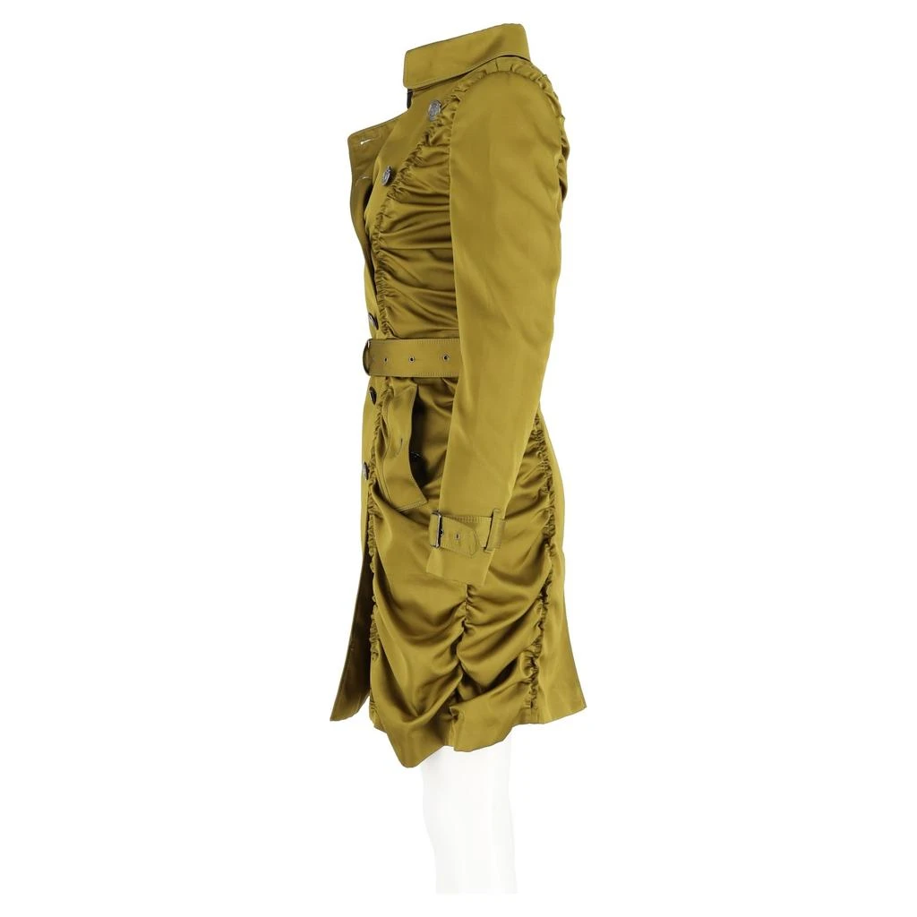 商品[二手商品] Burberry|Ruched Double-Breasted Trench Coat in Green Polyester,价格¥5009,第5张图片详细描述