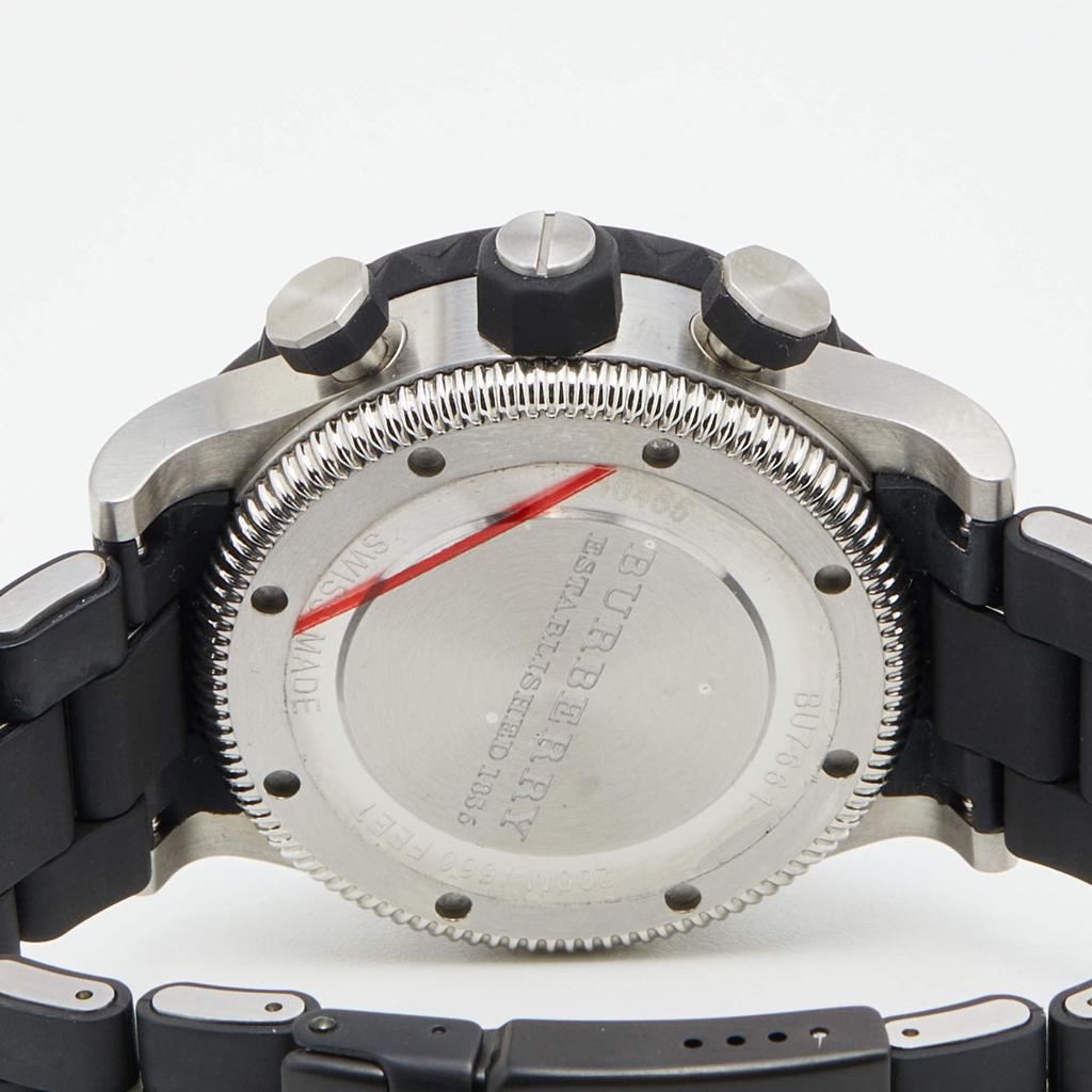 Burberry Black Stainless Steel Rubber Antartic BU7661 Men's Wristwatch 42 mm商品第4张图片规格展示
