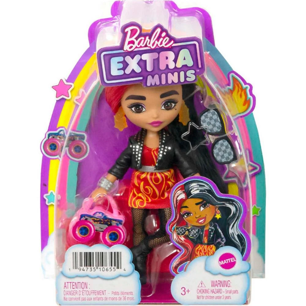 商品Barbie|Extra Minis Doll with Moto Jacket,价格¥60,第4张图片详细描述