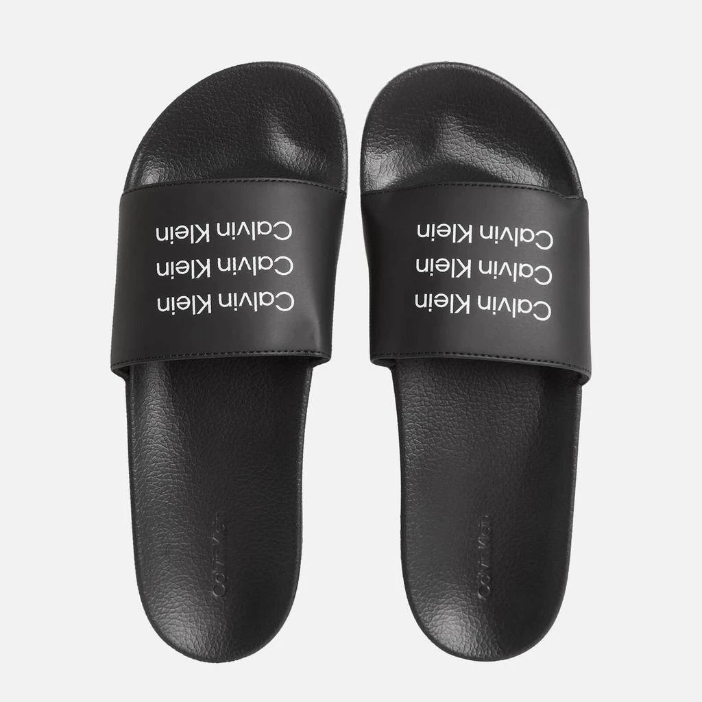 商品Calvin Klein|CALVIN KLEIN FAUX LEATHER SLIDES,价格¥225,第1张图片