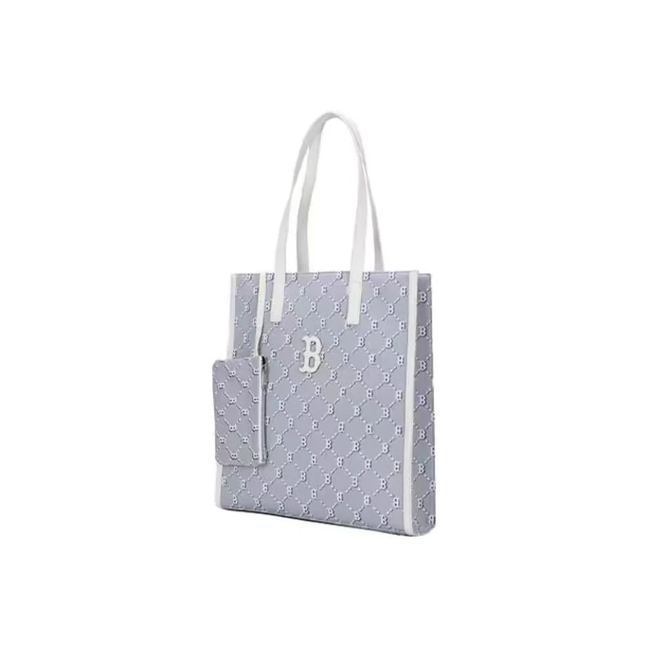 商品[国内直发] MLB|MLB Monogram系列复古老花满印字母大LOGO波士顿红袜队大容量子母包托特包Tote包,价格¥548,第1张图片