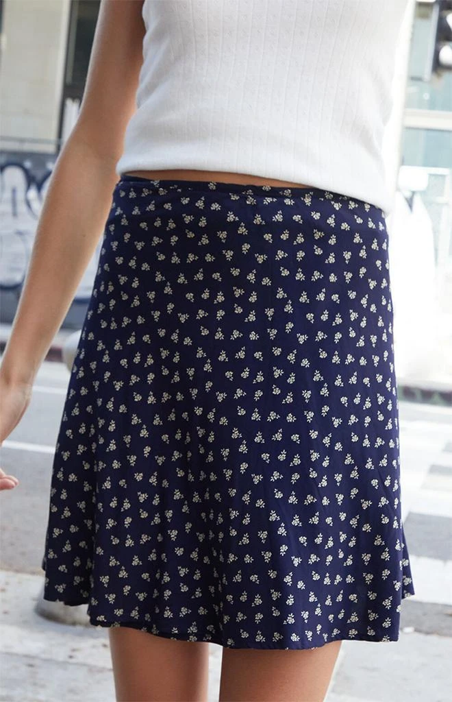 商品John Galt|Blue Floral Genevieve Mini Skirt,价格¥205,第2张图片详细描述