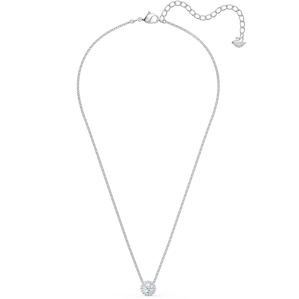 商品Swarovski|Silver-Tone Crystal Pendant Necklace, 14-7/8" + 2" extender,价格¥708,第3张图片详细描述