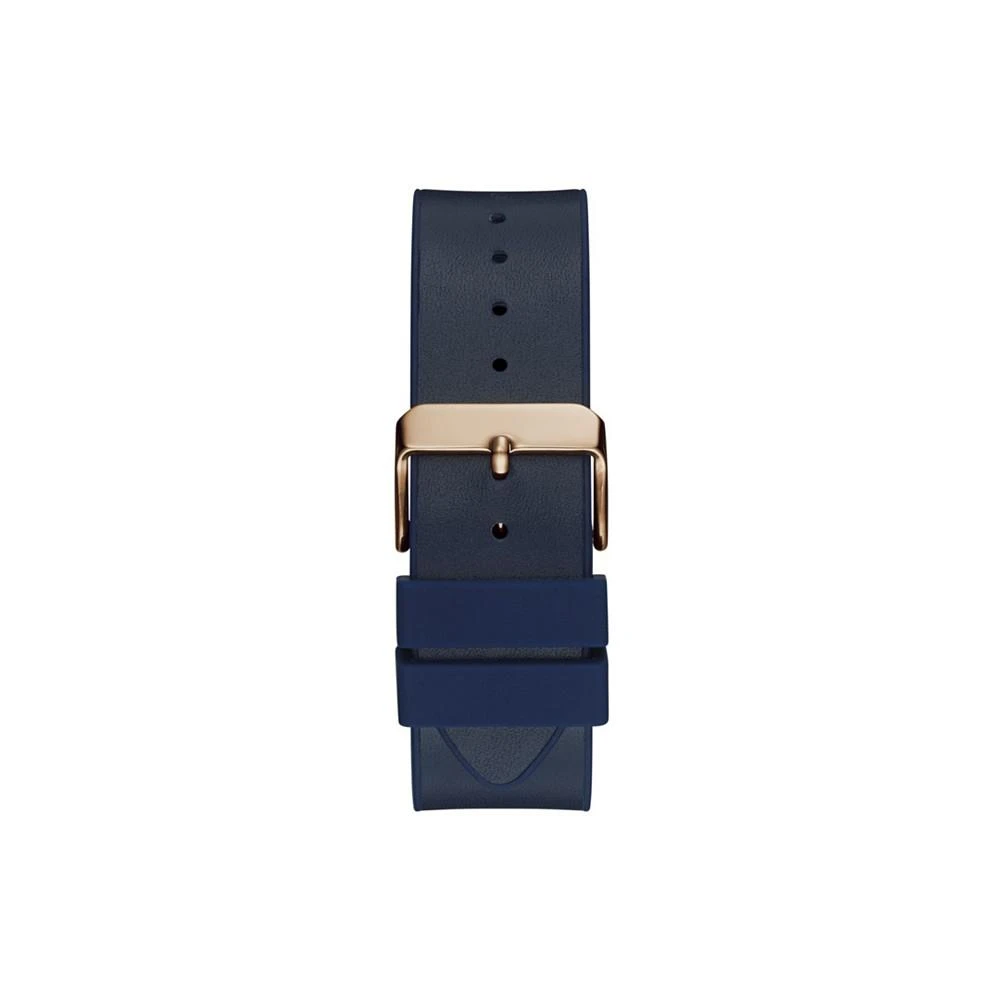 商品GUESS|Men's Blue Leather on Silicone Strap Multi-Function Watch 43mm,价格¥926,第3张图片详细描述