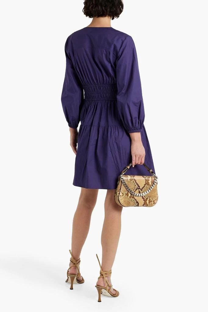 商品Derek Lam|Tiered bow-embellished cotton-poplin mini dress,价格¥674,第3张图片详细描述