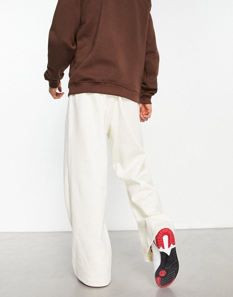 商品ASOS|ASOS DESIGN heavyweight wide leg joggers in off white,价格¥284,第5张图片详细描述