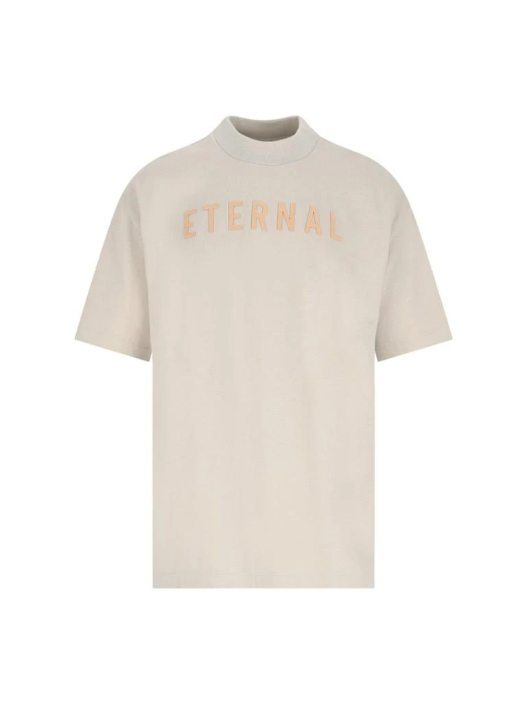 商品Fear of god|Fear Of God Eternal Logo Flocked Crewneck T-Shirt,价格¥2001,第1张图片