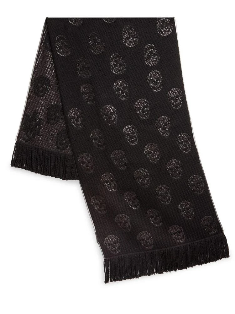 商品Alexander McQueen|Softly Skull Wool & Silk Scarf,价格¥2597,第2张图片详细描述