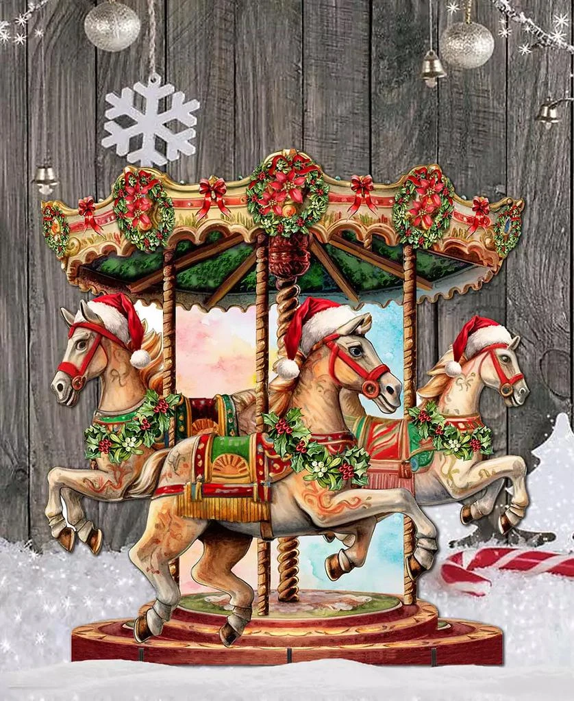 商品Designocracy|Christmas Carousel 32" Christmas Outdoor Yard Decor G. DeBrekht,价格¥3007,第5张图片详细描述