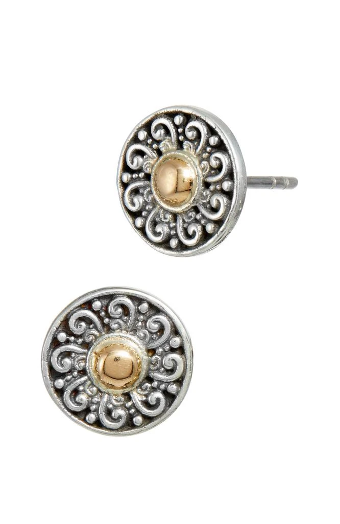 商品Savvy Cie Jewels|18K Rose Gold & Sterling Silver Bali Circle Stud Earrings,价格¥163,第1张图片