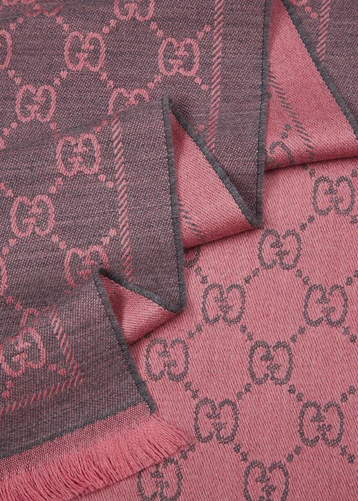 商品Gucci|Sten GG-jacquard wool scarf,价格¥2669,第3张图片详细描述