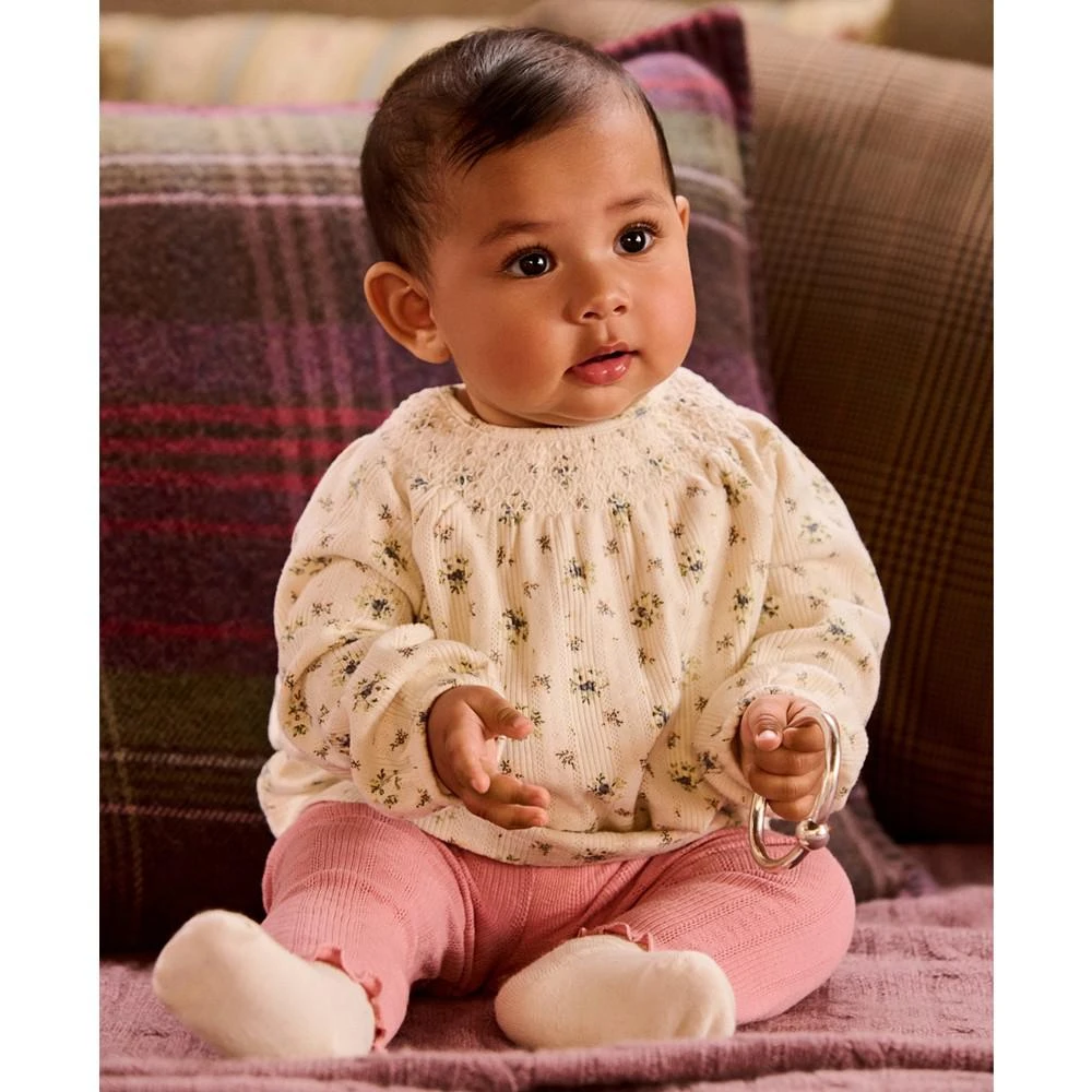 商品Ralph Lauren|Baby Girls Floral Cotton Top and Leggings Set,价格¥522,第1张图片