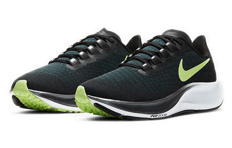 商品[国内直发] NIKE|Pegasus 37 Zoom 飞马37 专业舒适 织物减震防滑 低帮 马拉松跑步鞋 女款 黑绿,价格¥661,第4张图片详细描述