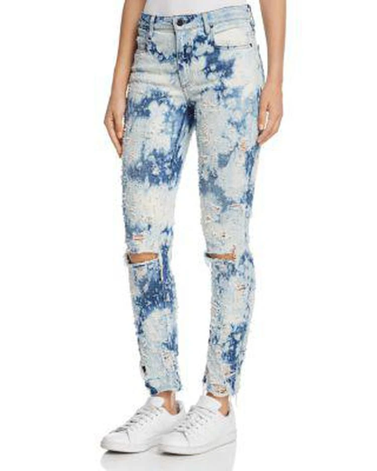 商品Alexander Wang|Whiplash Skinny Jeans in Bleached Destroy,价格¥1108,第1张图片