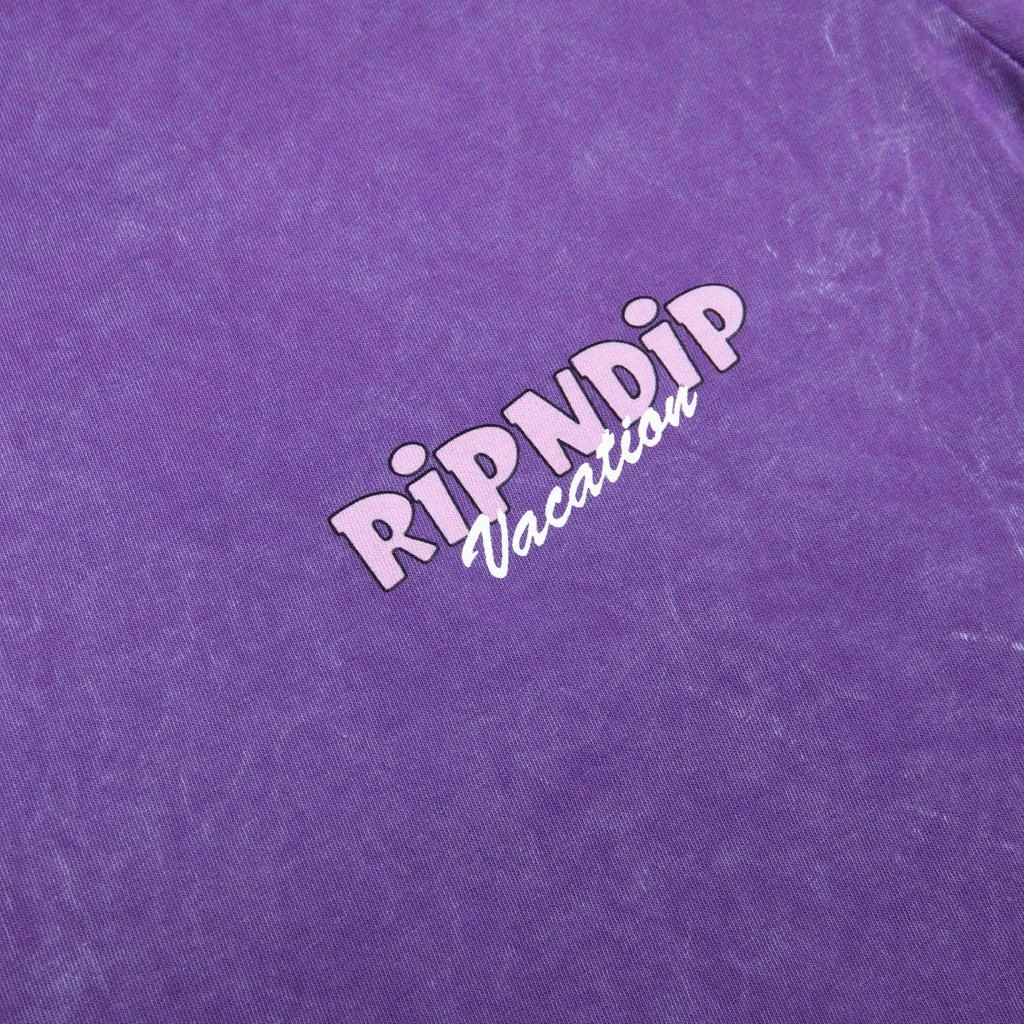 商品RIPNDIP|Ripndip Vacay Tee (Purple Mineral Wash),价格¥152,第4张图片详细描述