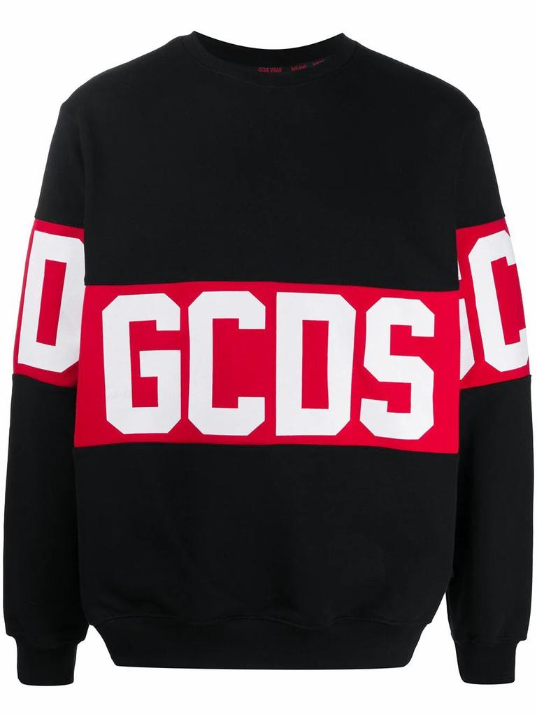 Gcds Men's  Black Cotton Sweatshirt商品第1张图片规格展示