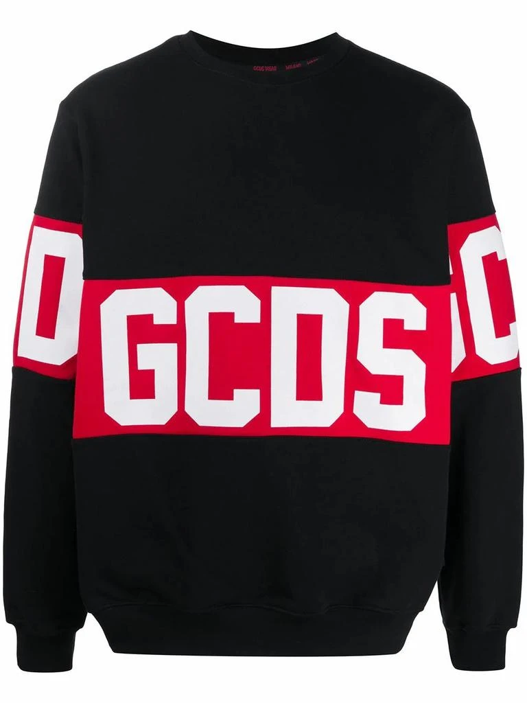 商品GCDS|Gcds men's black cotton sweatshirt,价格¥3071,第1张图片