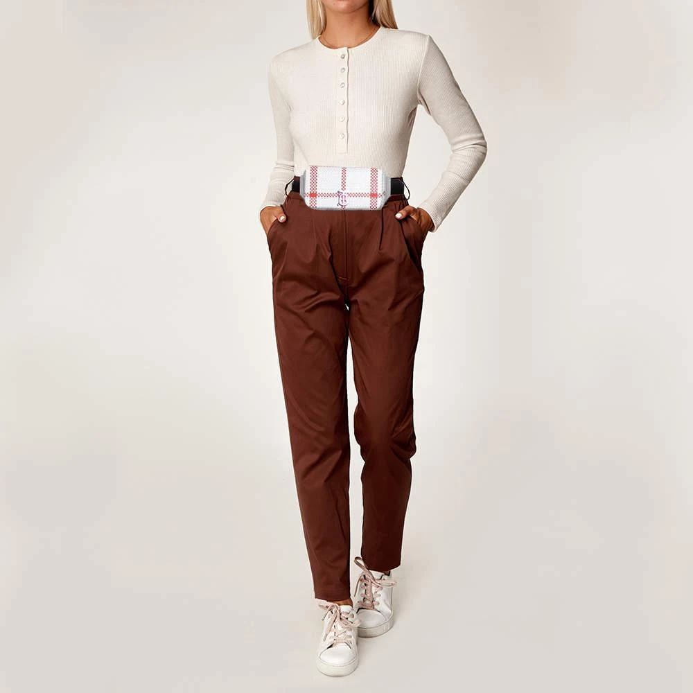 商品Burberry|Burberry White/Red Woven Leather TB Lola Belt Bag,价格¥4927,第2张图片详细描述