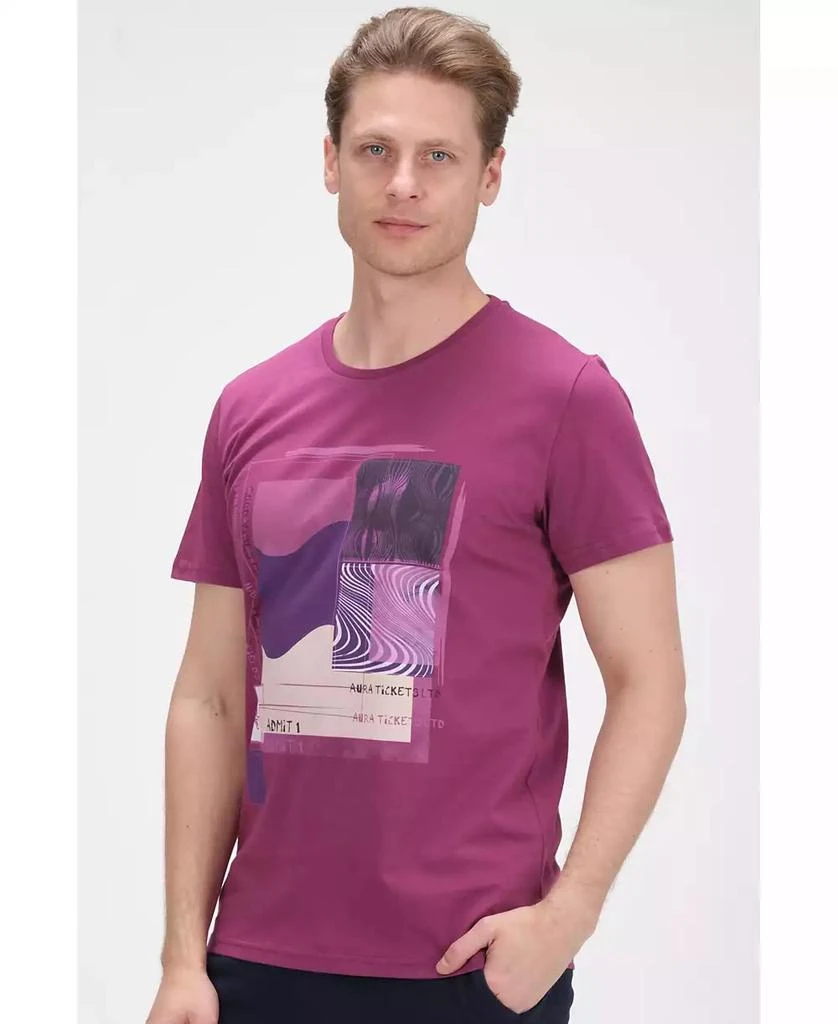 商品RON TOMSON|Men's Modern Print Fitted Admission T-shirt,价格¥312,第4张图片详细描述