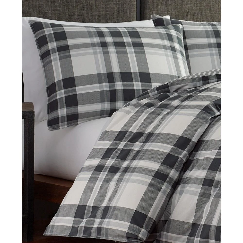 商品Eddie Bauer|CLOSEOUT! Coal Creek Plaid White Reversible 3-Piece King Quilt Set,价格¥1127,第5张图片详细描述