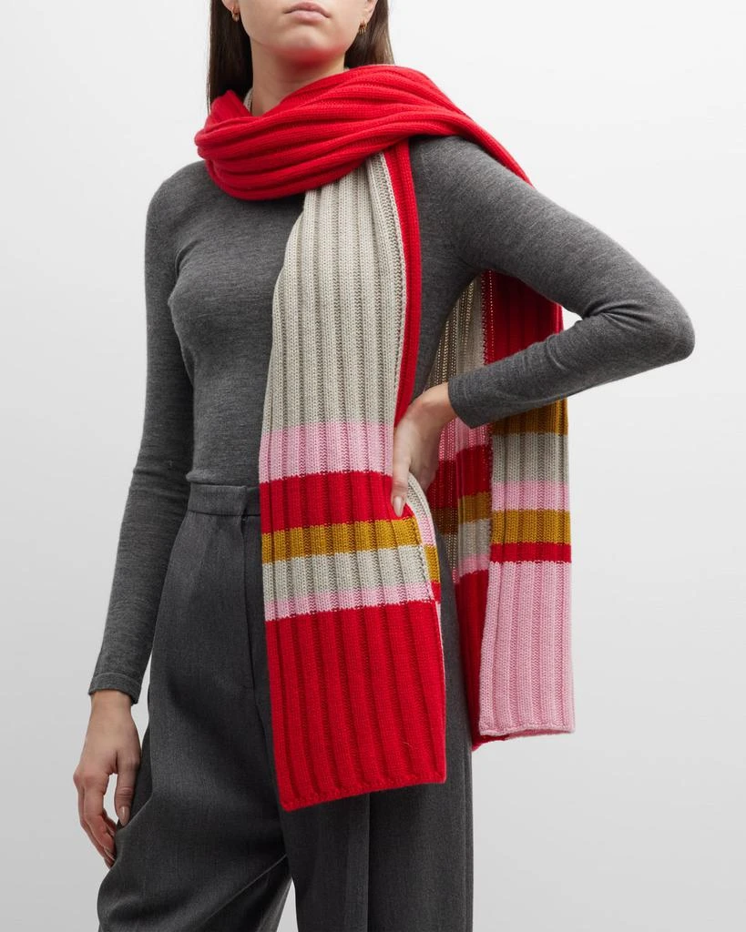 商品Loro Piana|Color-Block Ribbed Cashmere Scarf,价格¥8486,第3张图片详细描述