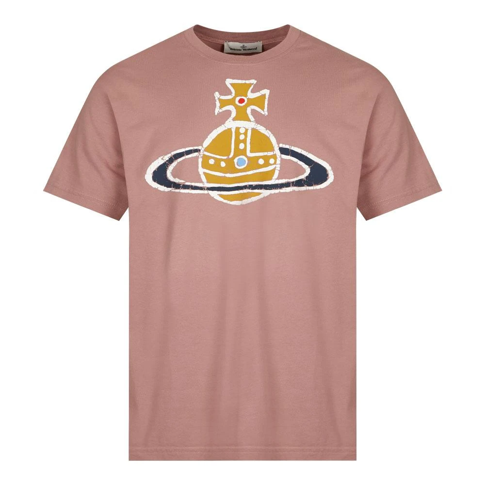 商品Vivienne Westwood|Vivienne Westwood Orb Logo T-Shirt - Burlwood Pink,价格¥906,第1张图片