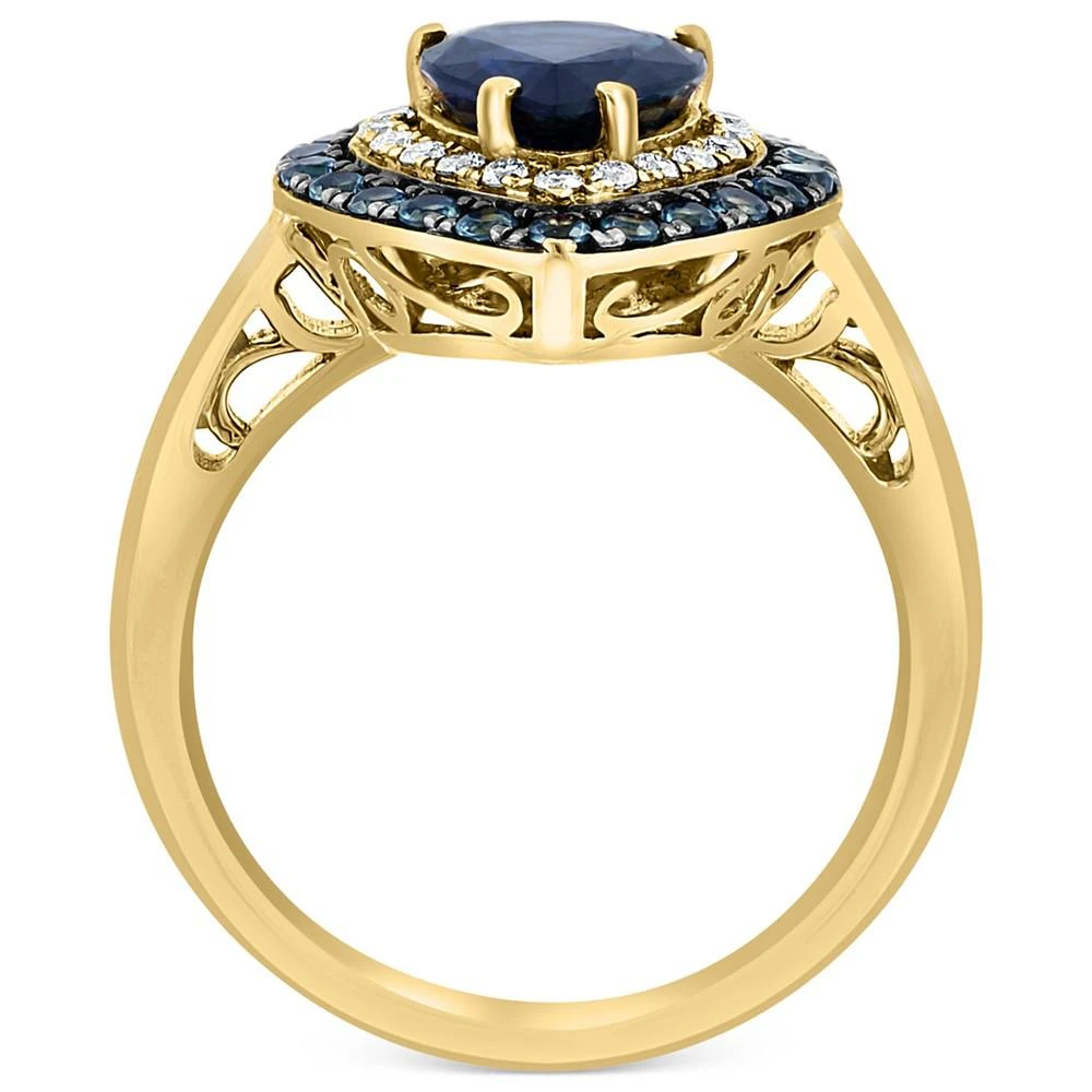 商品Effy|EFFY® Multi-Gemstone (2-1/10 ct. t.w.) & Diamond (1/5 ct. t.w.) Teardrop Ring in 14k Gold,价格¥36744,第3张图片详细描述