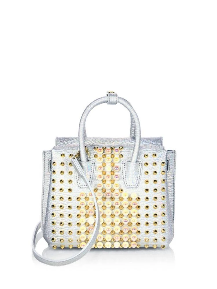 商品MCM|Milla Mini Pearl Studded Metallic Leather Tote,价格¥4563,第1张图片