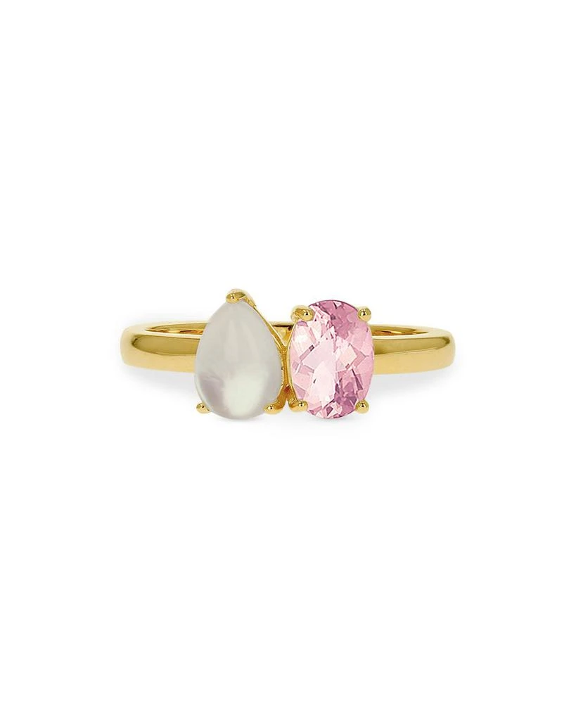 商品Rachel Reid|14K Gold Morganite & Rock Crystal Over Mother of Pearl Double Stone Ring,价格¥3072,第1张图片详细描述