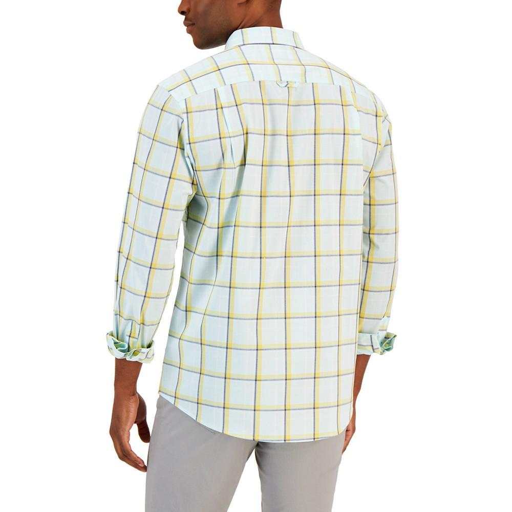 商品Club Room|Men's Cresta Plaid Woven Long-Sleeve Single Pocket Shirt, Created for Macy's,价格¥282,第4张图片详细描述